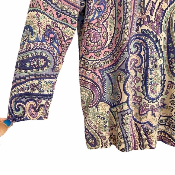 Talbots Pastel Paisley Cardigan Soft & Stretchy S - Picture 3 of 6